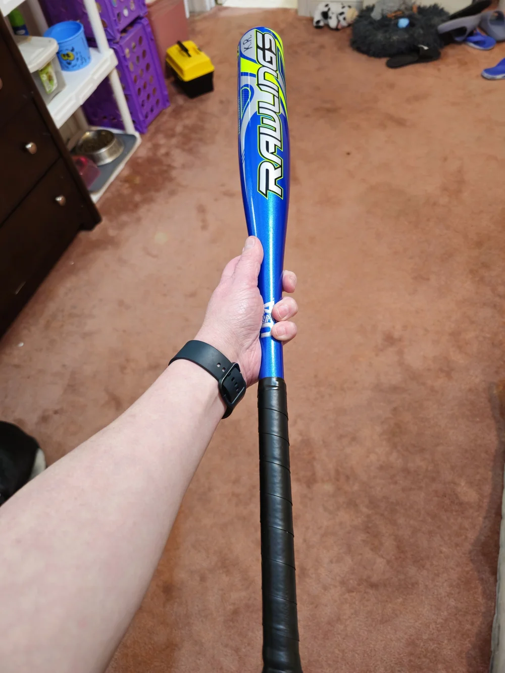 26” Teeball -12 Rawlings Savage Alloy Baseball Bat - Blue & Yellow- Never Used